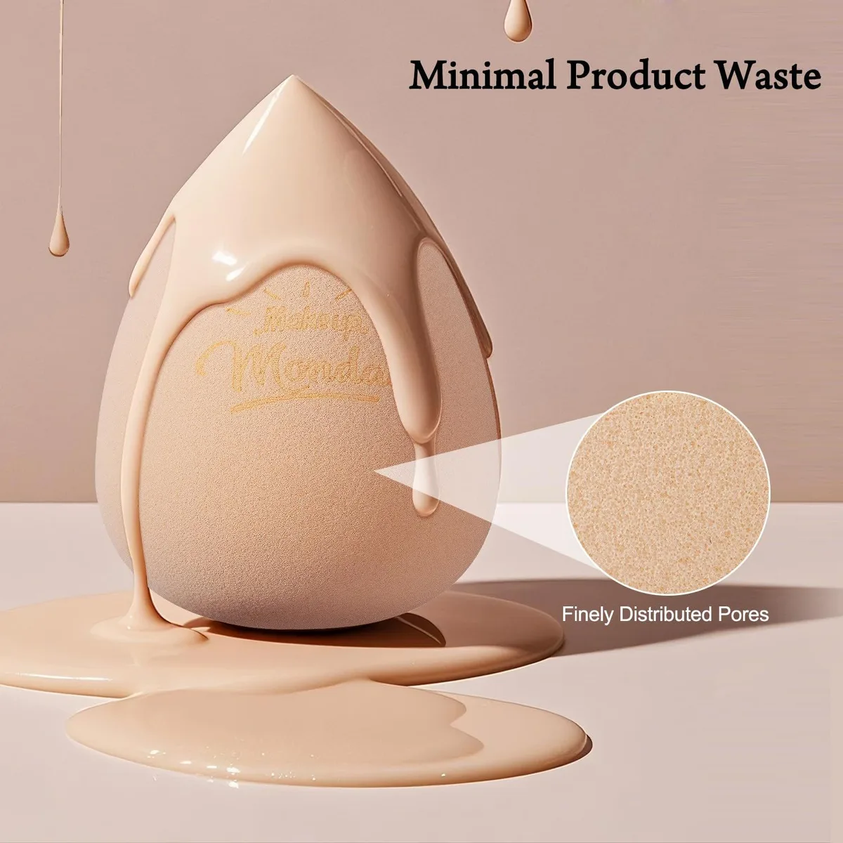 close-up of the fine pores on a weekday makeup sponge