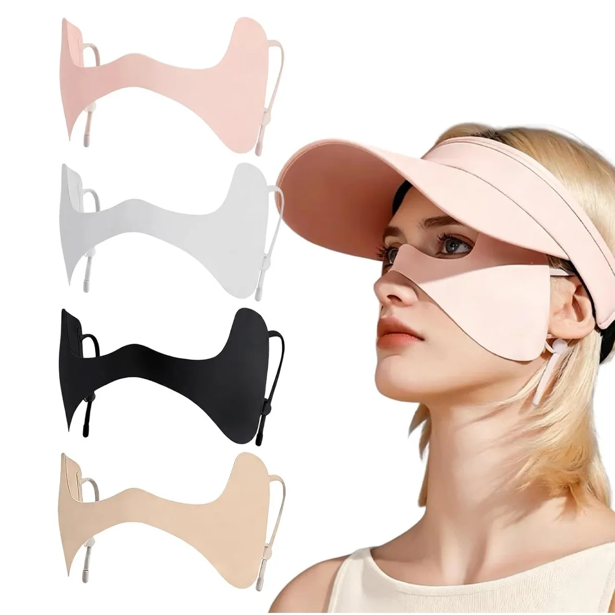 UPF 50+ sun face masks in four colors