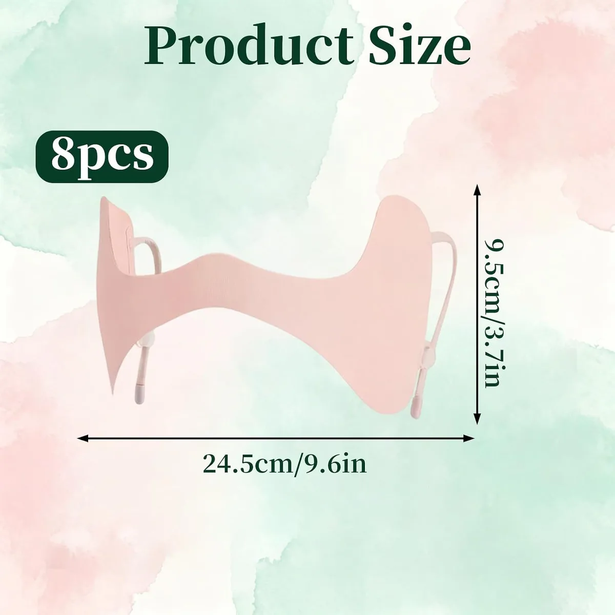 UPF 50+ sun face mask size 9.6 x 3.7 inches