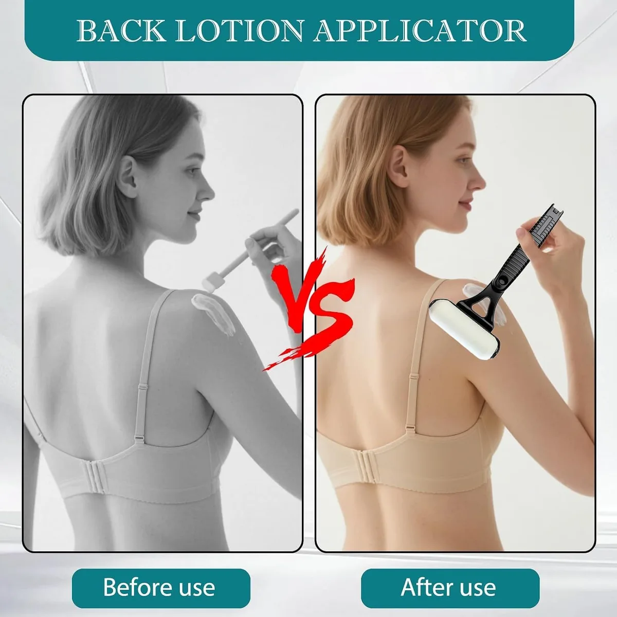 back lotion applicator spreading lotion evenly across the back