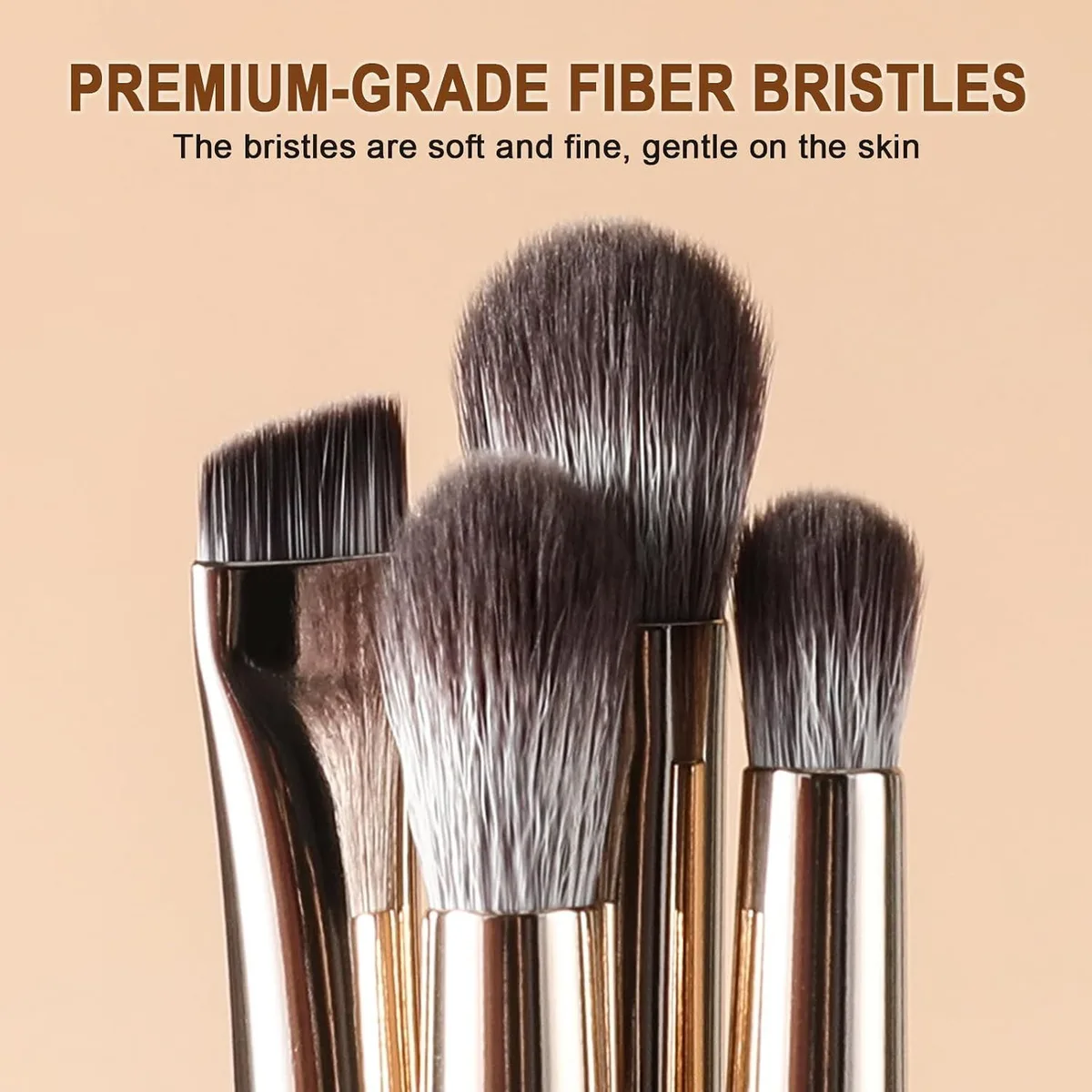 soft synthetic fiber bristles of the eye makeup brushes