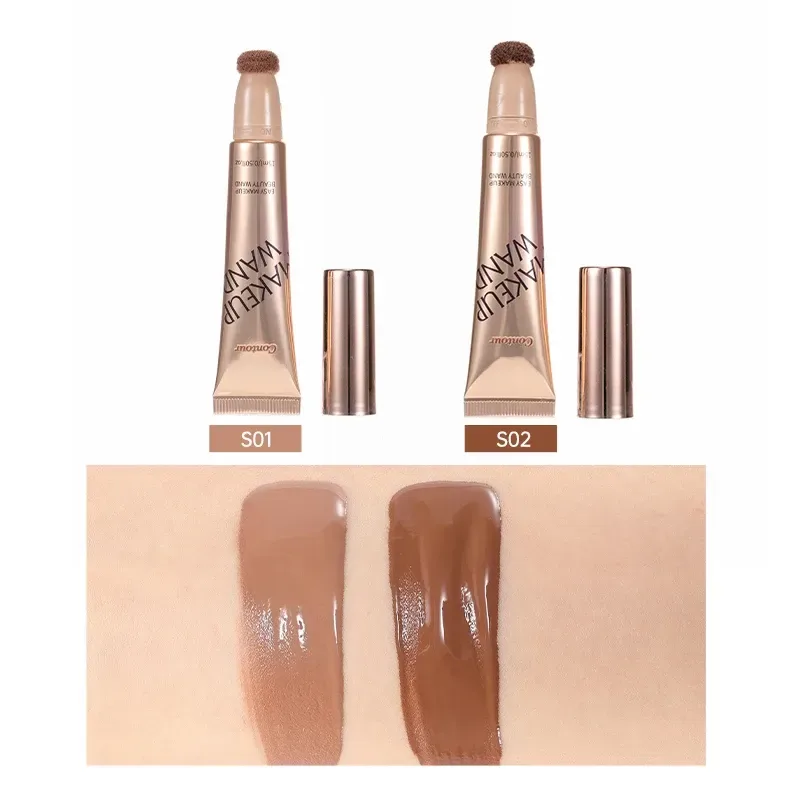 liquid contour wand shades S01 and S02 swatched side by side