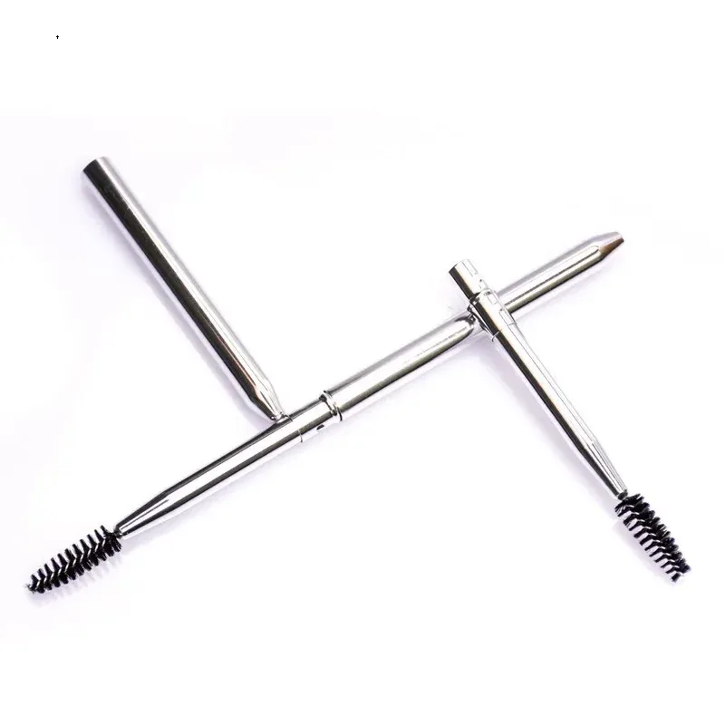silver reusable spoolie sized for a makeup bag