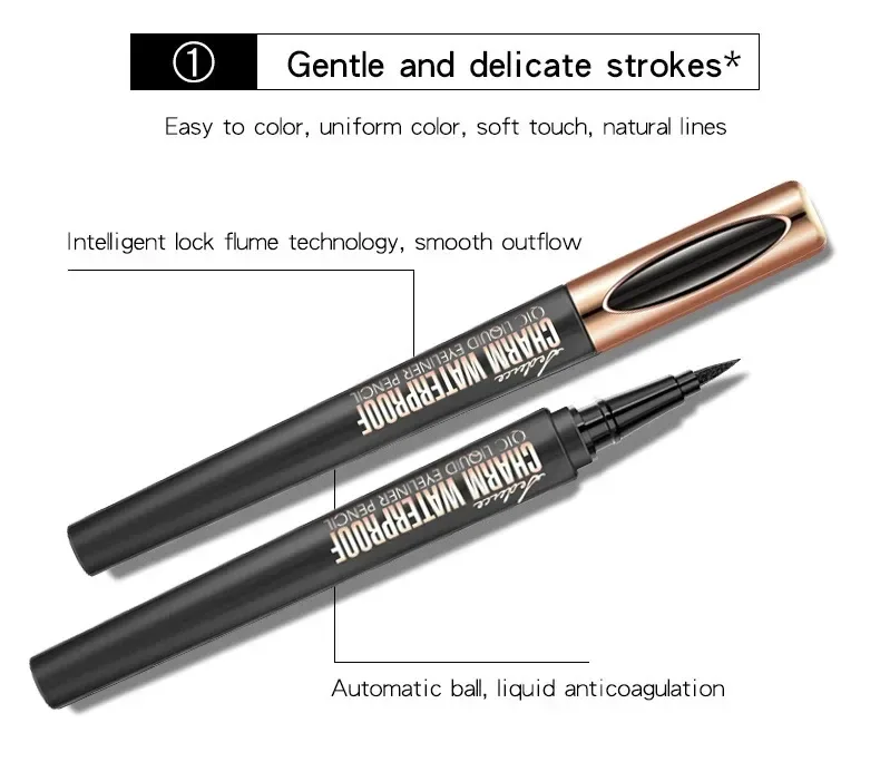 liquid eyeliner pens drawing smooth, even strokes