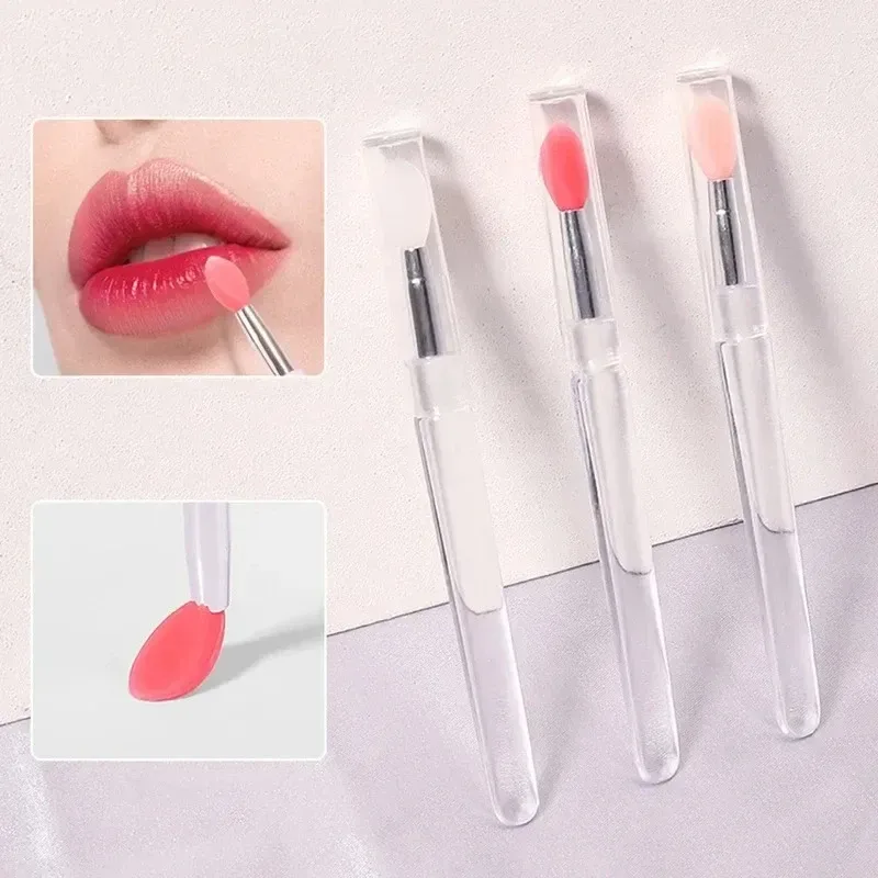 reusable silicone lip brush creating a gradient lip