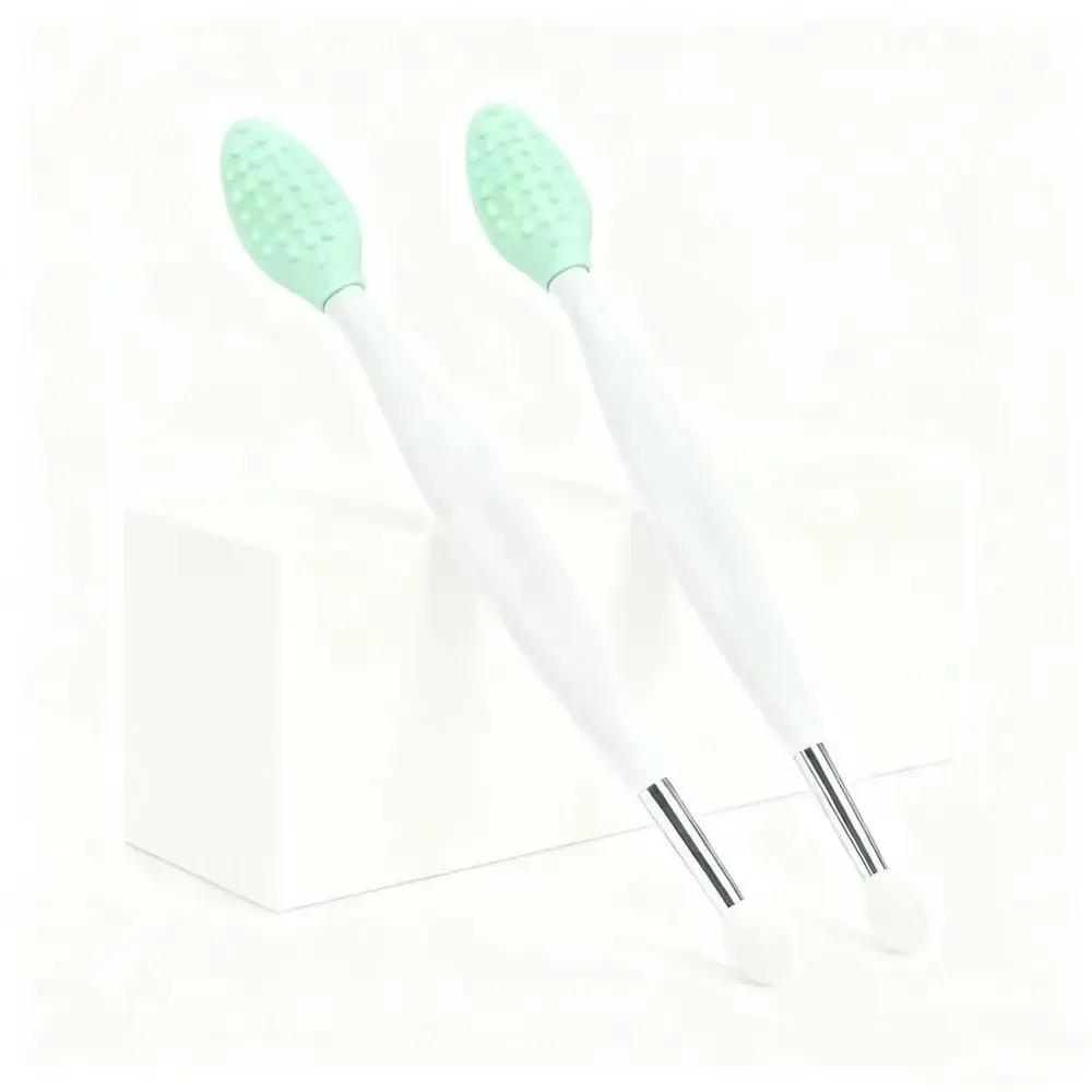silicone lip scrub brush with mint scrub head
