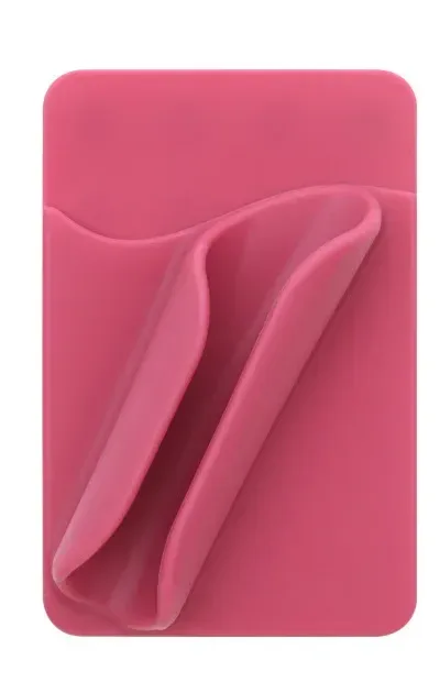 hot pink phone card holder showing the angled lipstick slot