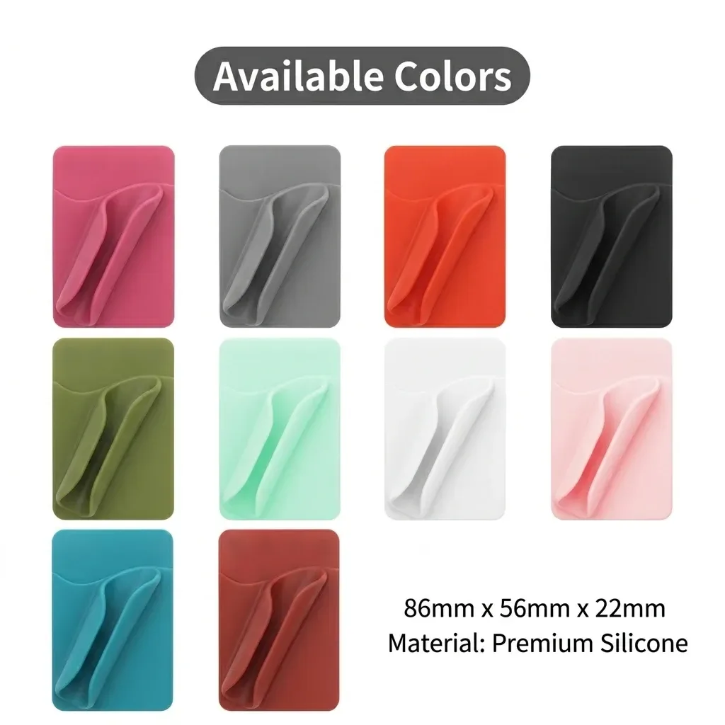 phone card holder with lipstick slot color range and its 86 x 56 x 22 mm size