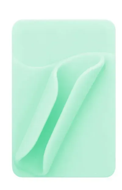 light green soft silicone phone card holder
